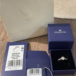 Swarovski Silver Ring Size 50/ US 5